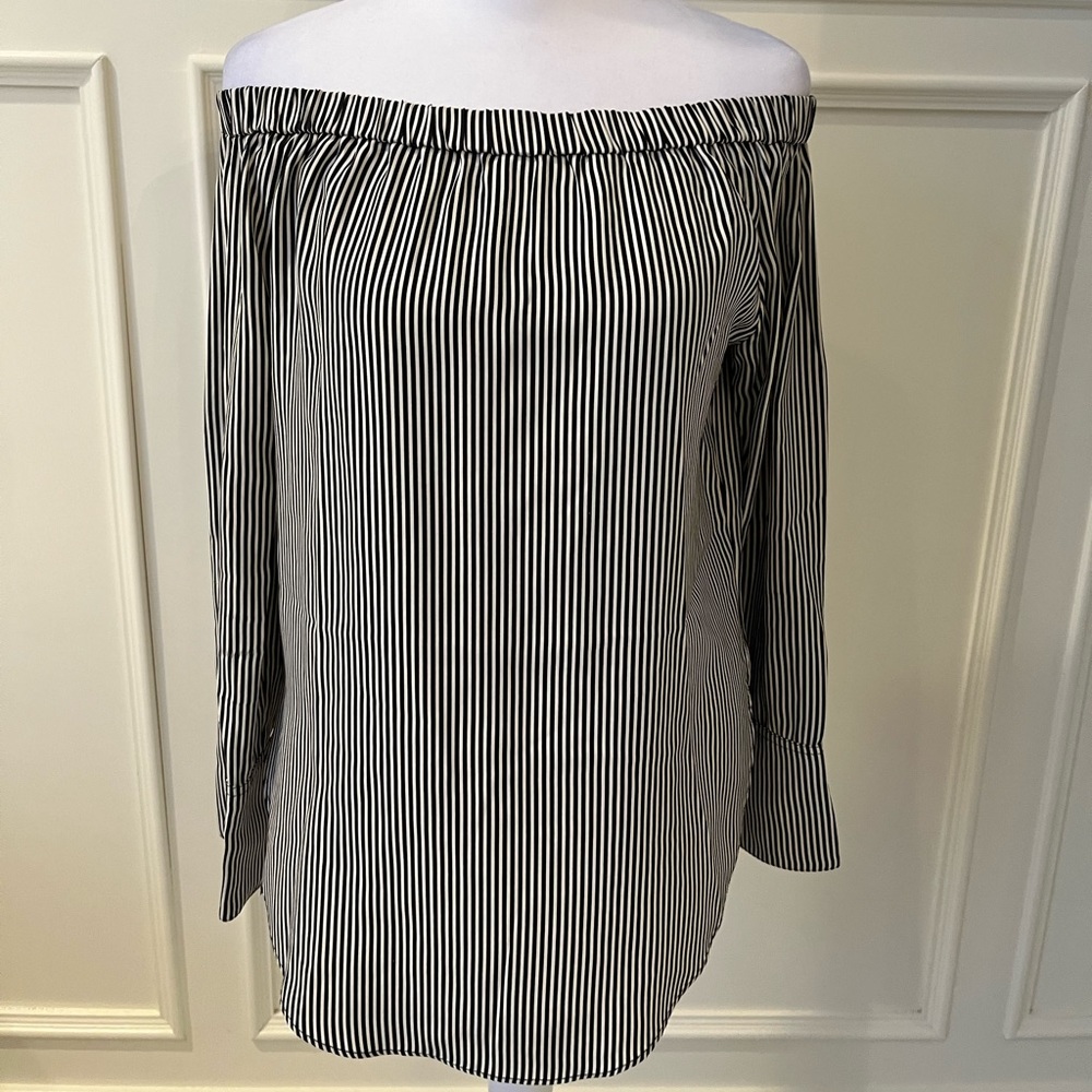 Rag and Bone off the shoulder silk shirt